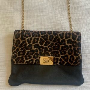 Michael Kors calf hair leopard crossbody bag